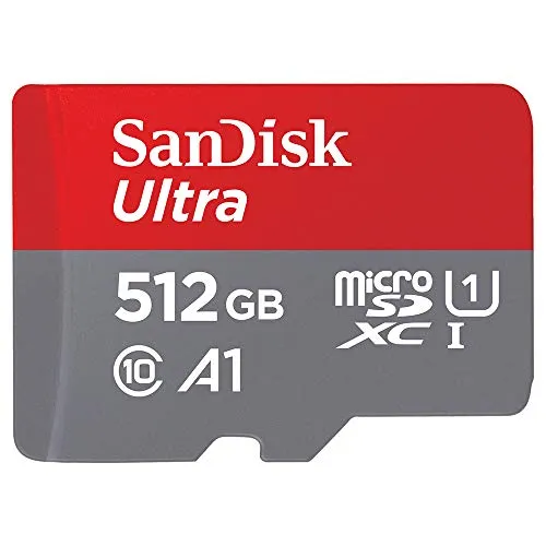 SanDisk Ultra 512 GB microSDXC UHS-I-Karte - für Chromebook, A1, Class 10, mit SD-Adapter, hohe Übertragungsgeschwindigkeit bis zu 150 MB/s und ideal für HD-Videos