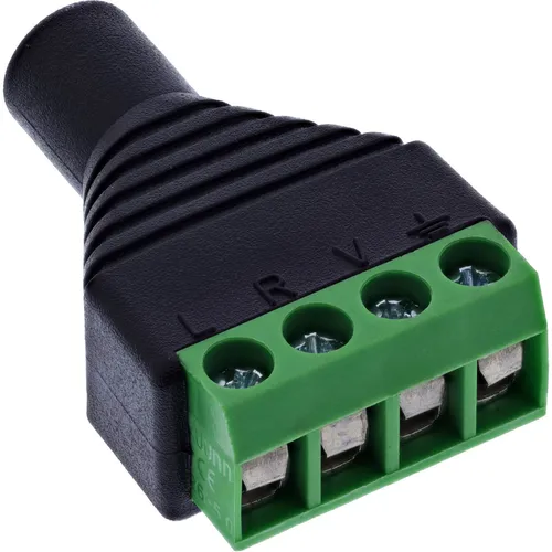 InLine® 3,5mm 4-pol Klinkenbuchse an Terminalblock, Stereo/Mikro
