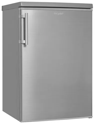 Exquisit KS16-V-H-040E Stand Kühlschrank - Kühlschrank ohne Gefrierfach, 127 L Nutzinhalt, energieeffizient mit nur 90 kWh/Jahr und stilvoller Edelstahloptik für jedes Zuhause.