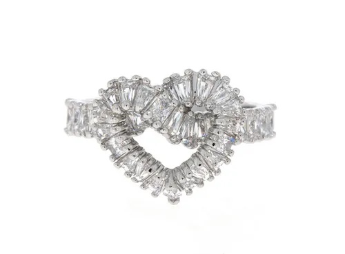 Swarovski Fingerring - Eleganz für jeden Anlass - Fingerring aus rhodiniertem Material, Größe 52 (16,5 mm), verleiht Ihrem Look einen Hauch von Glamour und ist perfekt für besondere Anlässe.