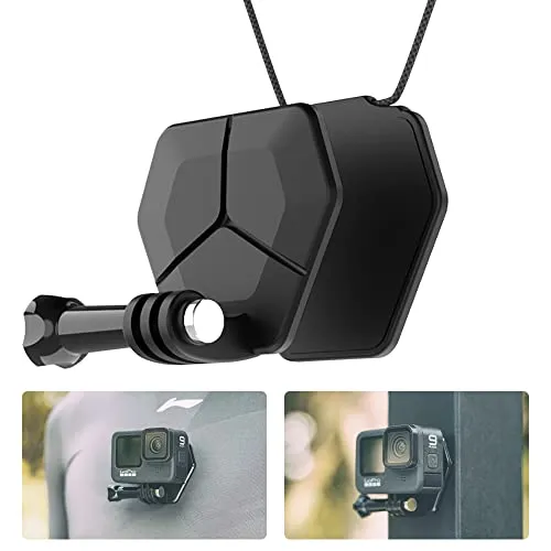 SUREWO Magnetic Action Camera Mount for Gopro, Snap Mount Magnetic Fence Mount Compatible with Gopro Hero 13 12 11 10 9 8 7 6 5 Black,DJI Osmo Action 5 Pro/4/3,Crosstour/Campark/AkASO and More