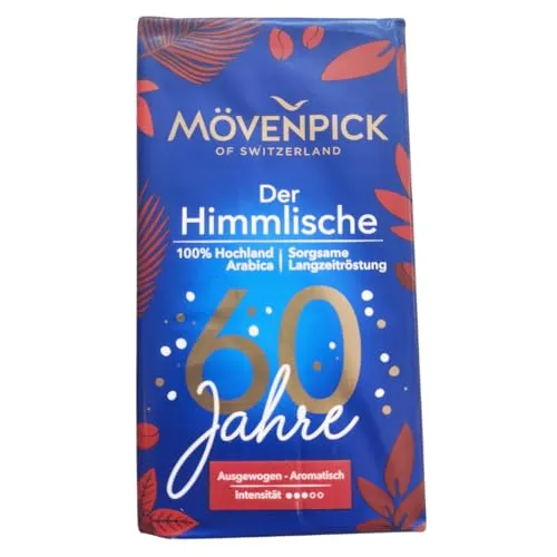 Mövenpick Der Himmlische gemahlen 500g Kaffee - Filterkaffee aus 100% Arabica-Bohnen, Stärkegrad 3/5, ideal für aromatischen Genuss. Perfekt für Kaffeeliebhaber!