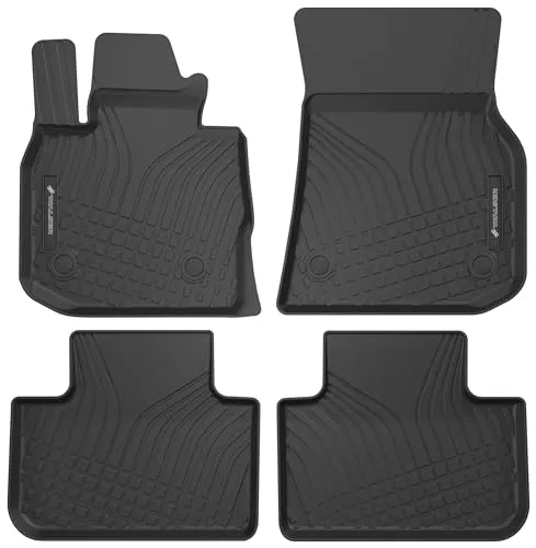 WALSER Premium Gummimatten für BMW X3 (G01, F97) & X4 (G02, F98) - 100% passgenaue WALSER Gummimatten aus hochwertigem TPE-Material, made in EU. Robuster Schutz vor Schmutz und Nässe für Ihr Fahrzeug. Einfach zu reinigen und langlebig.