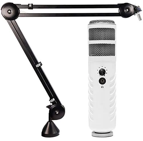RØDE Podcaster Mikrofon mit PSA1 Gelenkarm-Stativ - Professionelles USB-Mikrofon für hochwertige Audioaufnahmen am PC, ideal für Streaming und Podcasts. Inklusive 360° drehbarem PSA1 Stativ für optimale Positionierung.