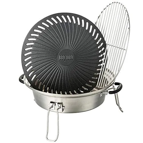 BBQ-Toro Grill Set für Raketenofen - Grillplatten Set für Raketenofen, inklusive Gusseisen Grillplatte, Grillrost und Tropfschale für ein vielseitiges Grillerlebnis.