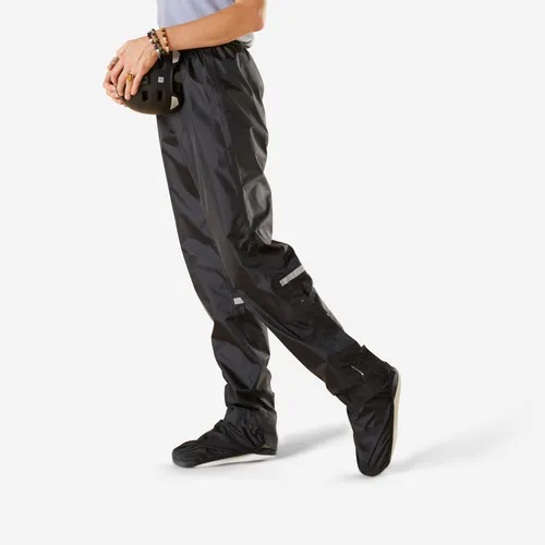 Regenhose mit Fußschutz Decathlon Wasserdicht Winddicht Unisex Überhose Gr L 143