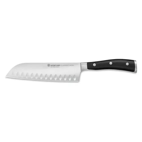 Wüsthof Santoku Classic Ikon - 17 cm - Küchenmesser mit Kullenschliff für präzise Schneidarbeiten, verhindert Ankleben von Lebensmitteln. Ideal für Profis und Hobbyköche.