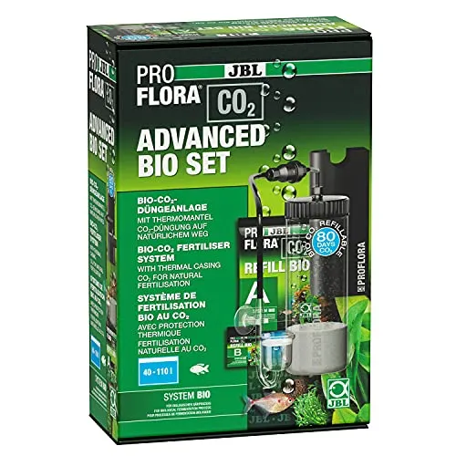 JBL PROFLORA CO2 ADVANCED BIO SET - Bio CO2-Düngeanlage für 40-110 l Aquarien, gesundes Pflanzenwachstum ohne Druckflasche, inklusive umfangreichem Zubehör
