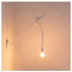 Sparrow Landing Wandleuchte White - 100 - Kreative Wandlampe in Spatzenform, aus Epoxidharz, die Ihrem Zuhause ein warmes Licht und einen Hauch von Natur verleiht. Ideal für Vogel- und Designliebhaber!