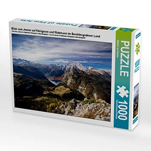 CALVENDO Puzzle Blick vom Jenner auf Königssee und Watzmann im Berchtesgadener Land 1000 Teile Puzzle quer | 1000 Teile Lege-Größe 64 x 48 cm Foto-Puzzle für glückliche Stunden