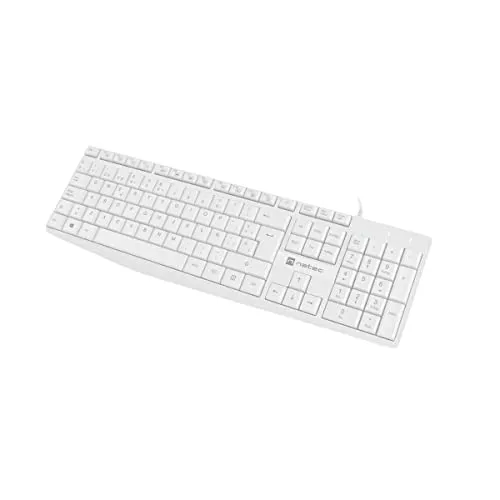 Natec TECLADO ESPAÑOL Nautilus Slim Blanco
