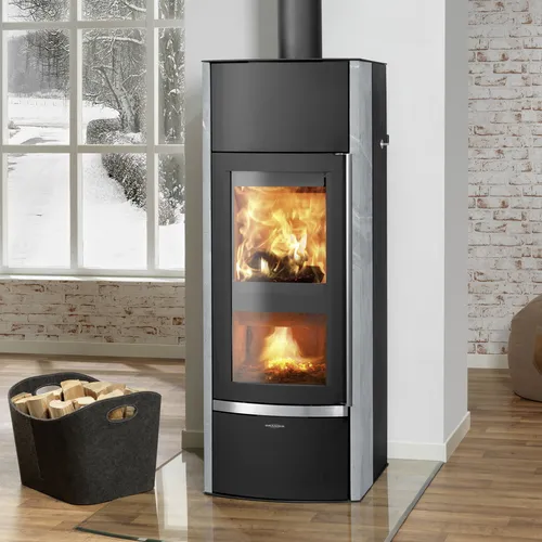 Oranier Holzvergaserofen Hektos Aqua 2 - 10,5 kW Speckstein, effizienter Wärmespender für bis zu 200 m³ mit 90% Wirkungsgrad und Dual-Fire-Technologie