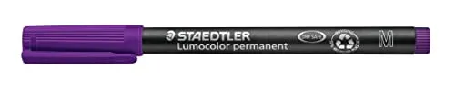 STAEDTLER Lumocolor Permanent Marker, Violett - 10er Set - Hochwertige Schreibutensilien für nahezu alle Oberflächen, wisch- und wasserfest, ideal für Linkshänder. Made in Germany, mit DRY SAFE Technologie für lange Lebensdauer.
