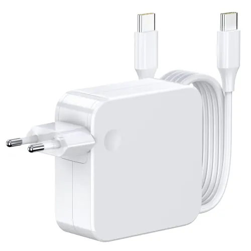96W Netzteil 100W Type C Laptop Ladegerät für MacBook Pro 15/16/13/14 Zoll 2021/2020/2019; MacBook Air 13 Zoll 2020/2019/2018; i-Pad Pro 12.9/11 Zoll 2020/2018 mit 1.8M USB-C auf C Ladekabel