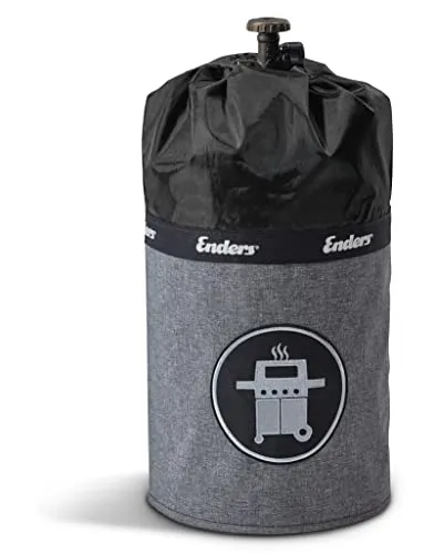 Enders Gasflaschenhülle Style Black 5115, Gasflasche Grill-Abdeckung 5 kg, Keine Rostränder durch Silikonfüße, feuerfest, UV-Schutz