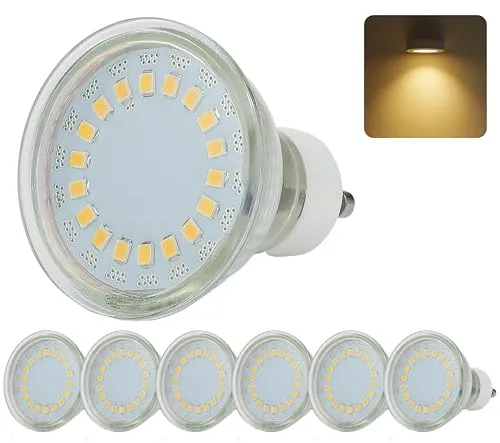Sweet Led GU10 Lampen Strahler 230V Spots 5W 430 Lumen LED-Leuchtmittel aus Glas mit Keramiksockel - Ersatz für Halogenlampen - 3000K warmweiß (6 Stück)