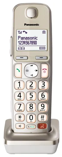 Panasonic Optionales Mobilteil KX-TGE250 60 62 - Extra große Tasten, hörgerätekompatibel und 2x lautere Hörerlautstärke für beste Verständlichkeit
