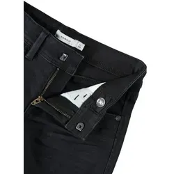 NAME IT Jungen Nkmsilas Slim Dnm L 2272-ax Noos Shorts, Schwarz Denim, 134 EU - Stylische Jeansshorts mit verstellbarer Taillenweite, ideal für den Sommer. Fünf Taschen und Gürtelschlaufen bieten praktischen Nutzen.