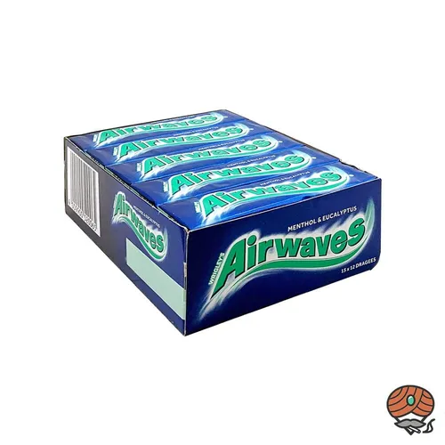Airwaves MENTHOL & EUKALYPTUS Kaugummis 30 x 10 St. Dragees - Kaugummis mit erfrischendem Menthol- und Eukalyptusgeschmack, ideal für einen frischen Atem und ein belebendes Gefühl.