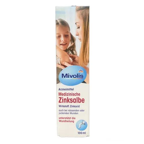 Mivolis Zinksalbe 100ml - Hautpflege für Wundschutz - Hochwertige Zinksalbe für die Unterstützung der Hautpflege. Ideal zum Schutz und zur Pflege, perfekt für den täglichen Einsatz.