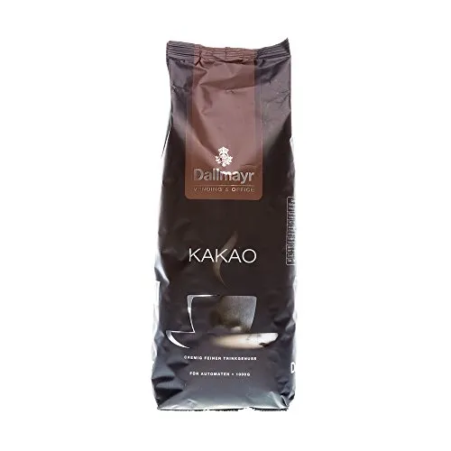 Dallmayr Kakao Vending und Office, Pulver für Kaffeeautomaten - Kakao & Heiße Schokolade, cremiger Geschmack mit 14,5% Kakaoanteil, ideal für Büro und Cafeteria, Rainforest Alliance-zertifiziert, 1000g Großpackung