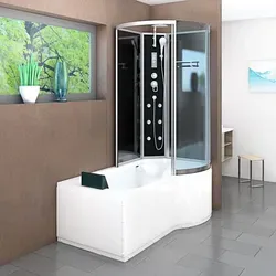 Kombination Badewanne Dusche K50-L31 Duschtempel 170x100 cm - AcquaVapore K50-L31 2in1 Wannen- und Duschsystem aus hochwertigem Sicherheitsglas, mit integrierten Massagedüsen und einem modernen Touchscreen-Display für ultimativen Komfort im Badezimmer.