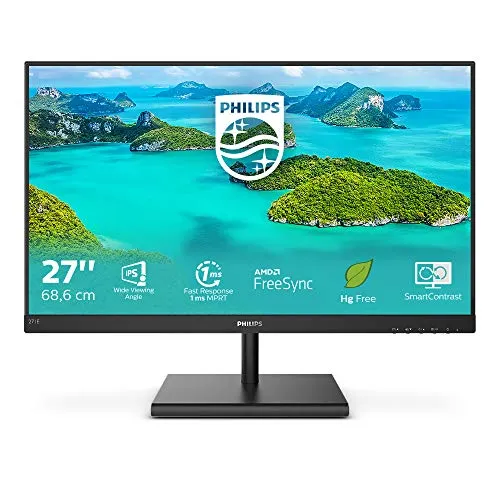 PHILIPS 271E1SD - 27 Zoll FHD Monitor, FreeSync (1920x1080, 75 Hz, VGA, DVI, HDMI) schwarz