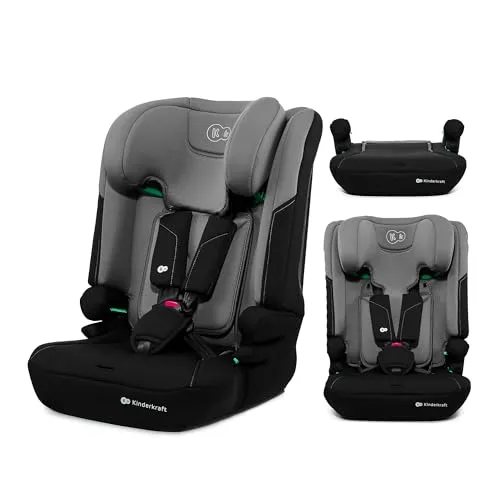 Kinderkraft I-COMFY Autositz für Kinder 76-150 cm - Verstellbarer Autositz mit EASY GROW SYSTEM für Kinder von 15 Monaten bis 12 Jahren. Hoher Schutz durch 3-lagige Kopfstütze und ISOFIX-Montage für einfache Sicherheit unterwegs.