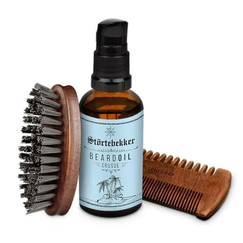 Störtebekker® Premium Bartpflege Set für Männer - Bartöl, Kamm & Bürste - Perfekte Bartpflege - Hochwertiges Bartpflege Set mit Bartöl, Kamm und Bürste für eine optimale Pflege. Ideal für den täglichen Einsatz und als stilvolles Geschenk. Hergestellt in Deutschland, vereint es Qualität und Funktionalität!