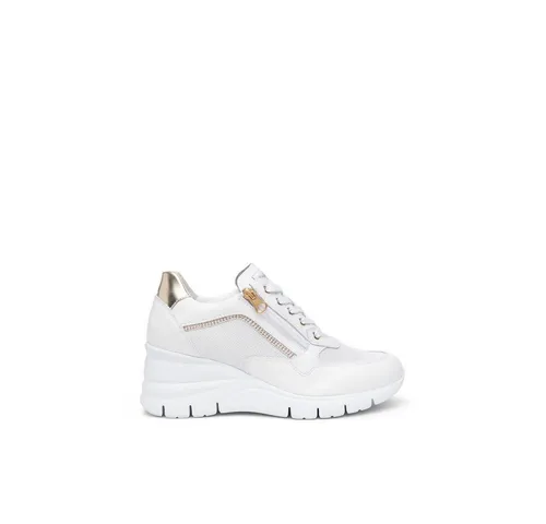 Nero Giardini Schnürhalbschuhe Weiß - 40 EU - Elegante Schnürhalbschuhe in Weiß aus hochwertigem Leder, mit praktischem Reißverschluss für einfachen Einstieg. Ideal für stilvolle Anlässe und den täglichen Gebrauch.