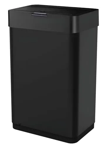 Five Stars® Mülleimer mit Sensor - 2x30 Liter Edelstahl - Hygienisch und Praktisch - Haushaltszubehör: Berührungsloses Öffnen durch Bewegungssensor, ideal für Mülltrennung mit zwei 30L-Fächern. Hygienisch, geruchsdicht und mit Soft-Close-Deckel für leises Schließen.