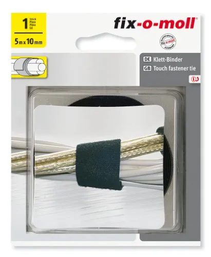 fix-o-moll Klett-Binder technic 5 m x 30 mm schwarz, 3563070
