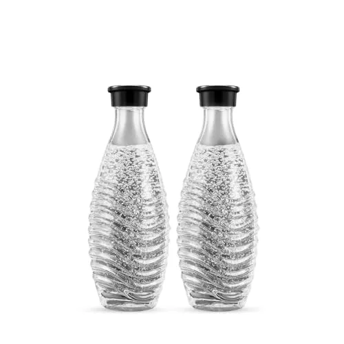 Sodastream Karaffe Glaskaraffe, mit Deckel, 2x 0,6 Liter, kompatibel mit Penguin und Crystal, 2 Stück