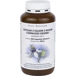 Kräuterhaus Sanct Bernhard Schwarzkümmelöl Kapseln 500 mg - Nahrungsergänzungsmittel aus ägyptischem, kalt gepresstem Schwarzkümmelöl, ideal zur Unterstützung des Wohlbefindens und reich an Vitalstoffen.