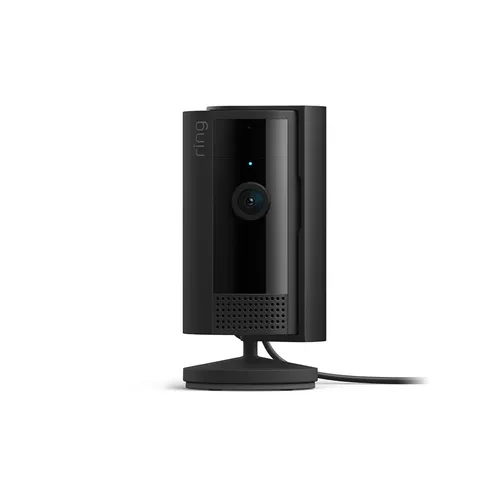 Ring Indoor Cam (2. Gen) - Schwarz - Überwachungskamera mit 1080 HD Nachtsicht und Alexa-Integration, ideal für die Sicherheit in Ihrem Zuhause.