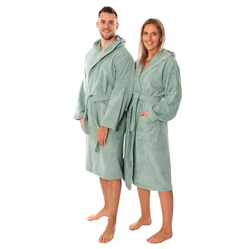 Lavea Mexico - Luxuriöser Bademantel mit Kapuze - Bademäntel für Damen: 100% Baumwolle, weich und saugstark, ideal für Spa und Zuhause, mit praktischen Taschen und einem gemütlichen Design.
