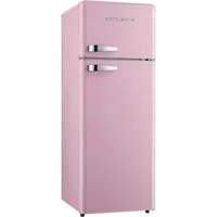 Wolkenstein Retro-Kühl-Gefrierkombination GK212.4RT SP - Pink, 212 l, energiesparend und leise mit nur 41 dB A