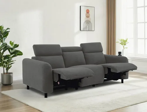 Home affaire 3-Sitzer SKAANE in Cord mit Relaxfunktion - Einzelsofa mit Federkern und Kopfteilverstellung, ideal für entspanntes Sitzen und Relaxen in deinem Wohnzimmer.