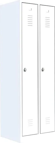 Steelboxx Spind Garderobenschrank 180 x 60 x 50cm - Doppelter Garderobenschrank aus hochwertigem Stahl, ideal für Praxen und Kliniken, mit leicht zu reinigenden Abteilen und sicherem Drehriegelschloss.
