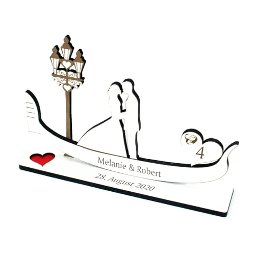 Dekolando Geldgeschenk zur Hochzeit - Venedig Gondel und Brautpaar - Hochzeitsgeschenk für Geld Gutschein