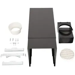 Electrolux Grand Blanc Acc Meck52 - Schwarz - Aschesauger Zubehör, eleganter Kaminschacht für Dunstabzugshauben, ideal für Abluft- und Umluftbetrieb, passt sich flexibel an verschiedene Deckenhöhen an.