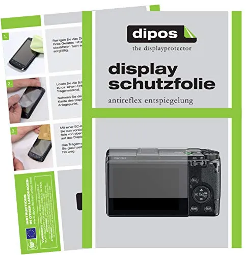 dipos I 6X Schutzfolie matt kompatibel mit Ricoh GR III Folie Displayschutzfolie
