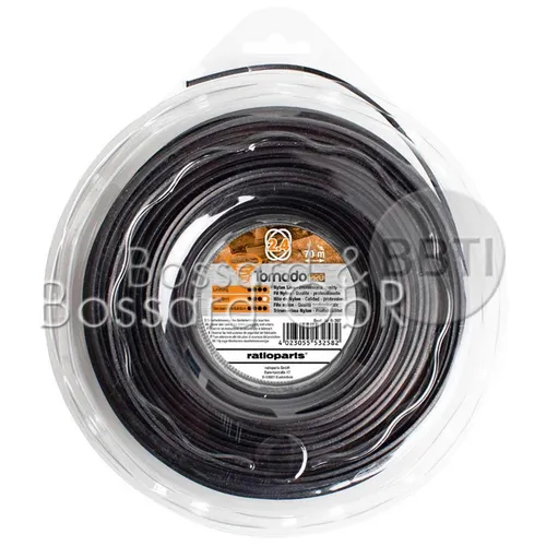 Mähfaden ALUCUT 3,0mm 60m - Trimmerfaden aus robustem Nylon - Rasentrimmerfäden in 3mm Durchmesser, ideal für präzises Trimmen. Langlebig und widerstandsfähig, perfekt für Gartenliebhaber.