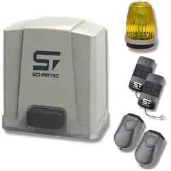 Schartec Jet 500 SL Schiebetorantrieb - Sonstige Elektroinstallationsartikel mit 5000 N Zugkraft, ideal für Schiebetore bis 5 m Breite, ausgestattet mit sicherer Kraftabschaltung und Soft-Start-Funktion für Langlebigkeit.