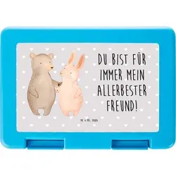 Mr. & Mrs. Panda Brotdose Bär und Hase Umarmen - Grau Pastell - Geschenk, Heiratsantrag, Lunch box, Ehemann, Freundschaft, Heiraten, bester Freund... - Grau