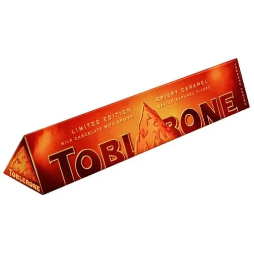 Toblerone Crispy Caramel XXL (340g) – Schweizer Schokolade mit Salz-Karamell