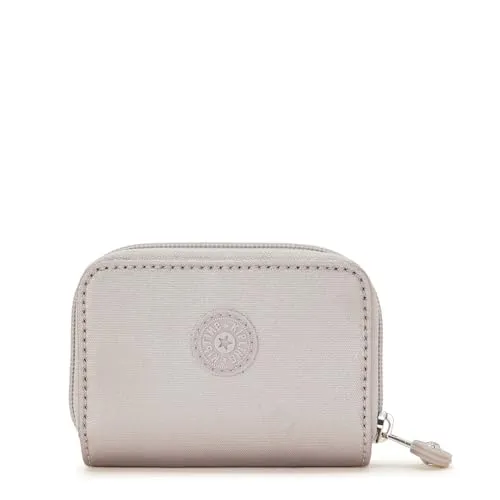 Kipling Tops Kleine Geldbörse, Metallic Glow (Silber) - Damen-Geldbörse mit rundherum Reißverschluss, 2 Münzfächern und 4 Kartenfächern – perfekt für stilbewusste Frauen, die Ordnung schätzen.