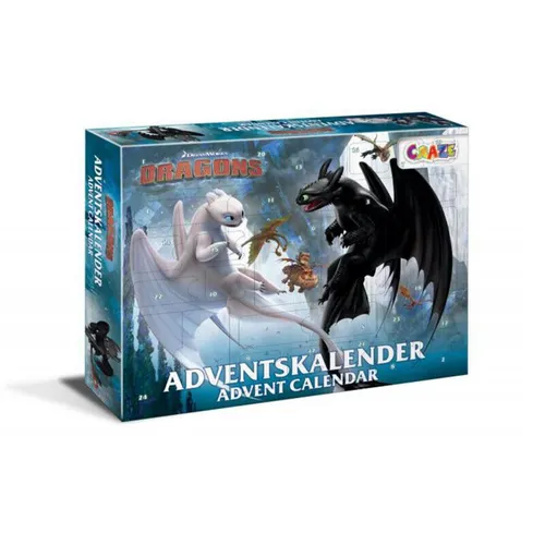 Dragons Adventskalender NEU & OVP - Adventskalender mit Türchen für spannende Überraschungen, ideal für Fans der Dragons-Serie und perfekt für die Weihnachtszeit.