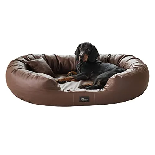 Exclusive Bed NANCY Orthopädisches Hundebett 110x140 cm - Komfortables Hundebett aus Kunstleder mit rutschfester, abnehmbarer Abdeckung. Ideal für entspannte Nächte und einfache Pflege dank waschbarem Bezug.
