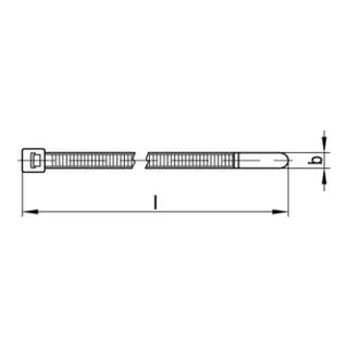 HellermannTyton Kabelbinder 3,5x290 schwarz T30LL-W-BK, 100 Stück